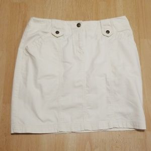 JONES NEW YORK White Jean  Skirt